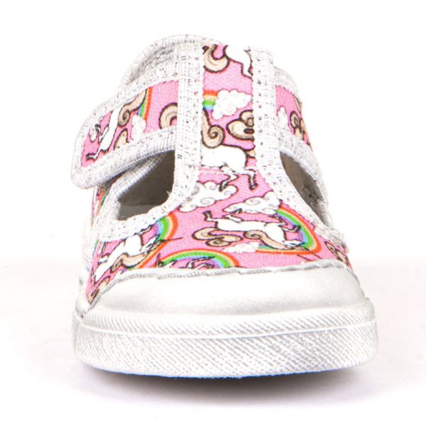 Froddo Vegan Canvas T-Bar Shoes with Natural Rubber Flexible Sole - Pink - Image 4