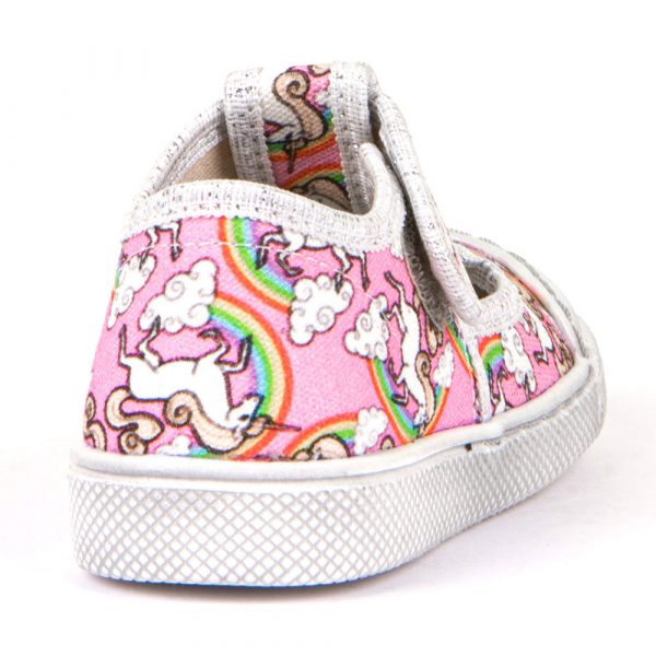 Froddo Vegan Canvas T-Bar Shoes with Natural Rubber Flexible Sole - Pink - Image 5