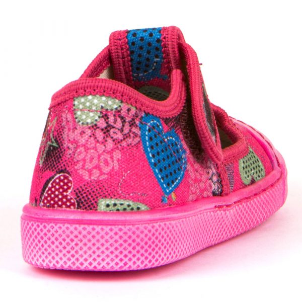 Froddo Vegan Canvas T-Bar Shoes with Natural Rubber Flexible Sole - Fuchsia - Image 2