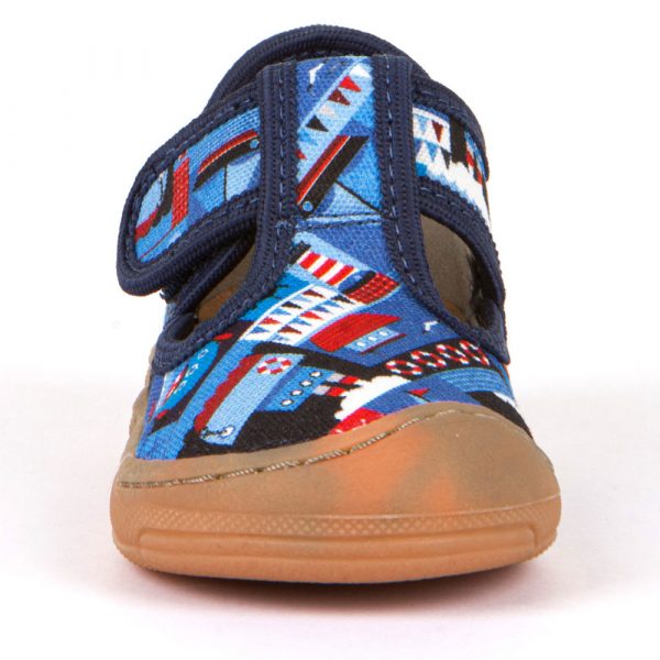 Froddo Vegan Canvas T-Bar Shoes with Natural Rubber Flexible Sole - Denim - Image 3